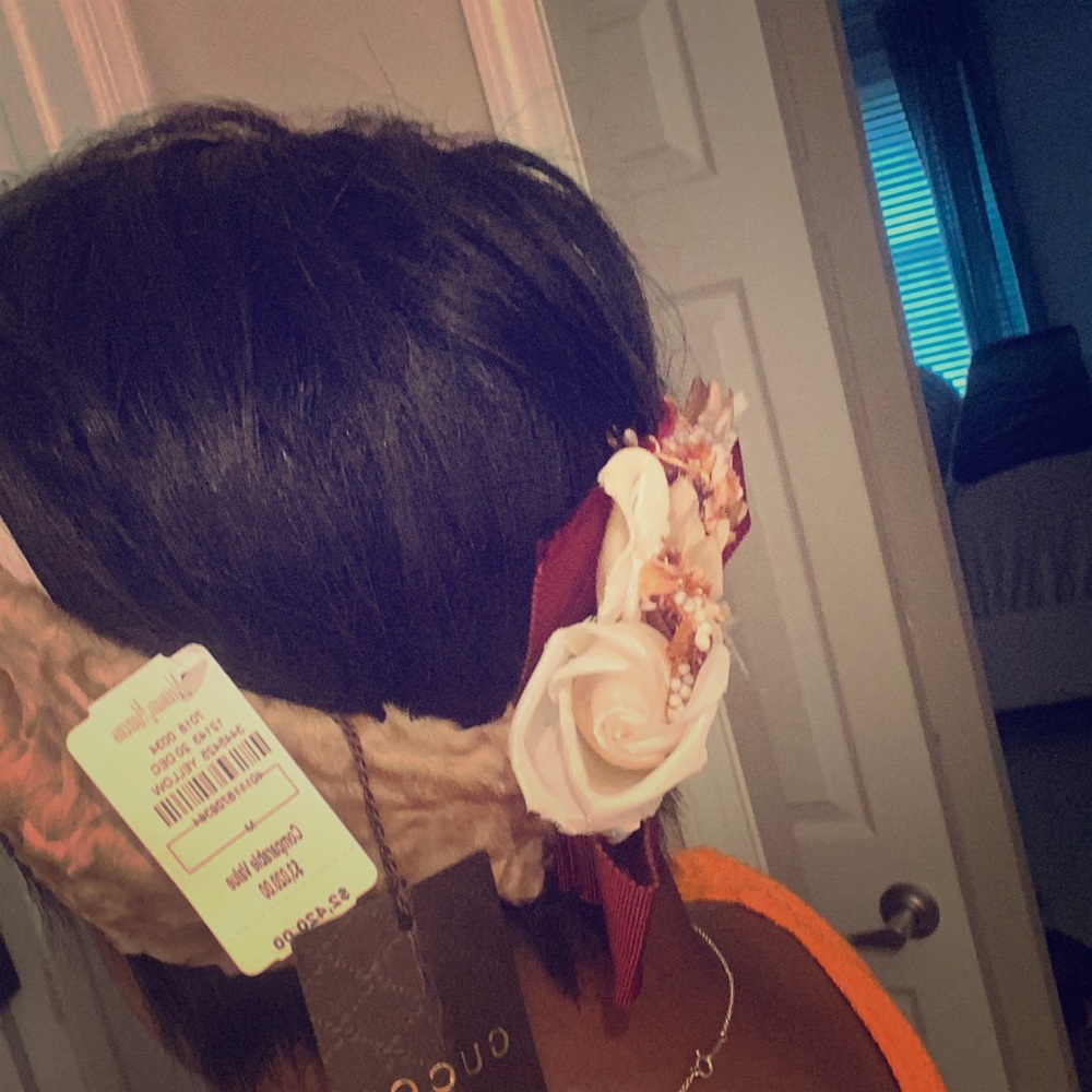 GUCCI (authentic) Hair Band Fur Beetle